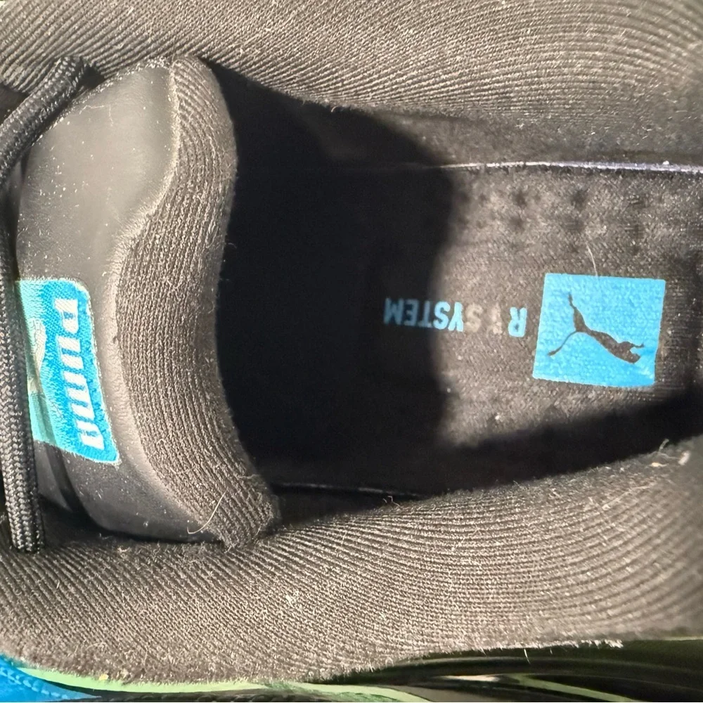 Puma RS-Fast LS Men’s Size 11 Black & Ocean Dive (Blue & Lime Green) EUC